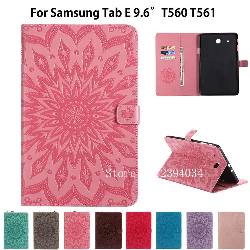 T560 Case For Samsung Galaxy Tab E 9.6 inch T560 T561 SM-T561 Smart Cover Funda Tablet Sunflower Embossed PU Leather Stand Shell
T560 Case For Samsung Galaxy Tab E 9.6 inch T560 T561 SM-T561 Smart Cover Funda Tablet Sunflower Embossed PU Leather Stand Shell