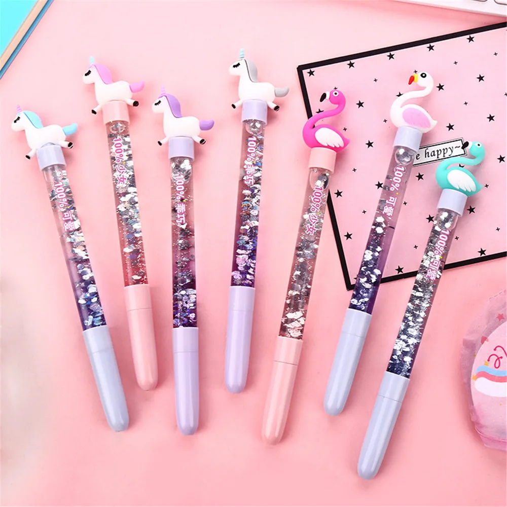 Cute Unicorn Gel Pen Quicksand Glitter Crystal Pen Shiny Colorful Creative Pen Novelty Stationery
Cute Unicorn Gel Pen Quicksand Glitter Crystal Pen Shiny Colorful Creative Pen Novelty Stationery