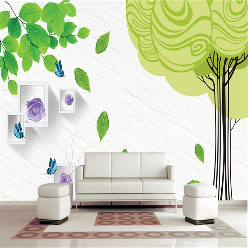Green Tree Leaf Wallpapers Purple Flowers Wall Murals for Living Room Bedroom TV Sofa Background Walls Papers Home Decor nATURE
Green Tree Leaf Wallpapers Purple Flowers Wall Murals for Living Room Bedroom TV Sofa Background Walls Papers Home Decor nATURE