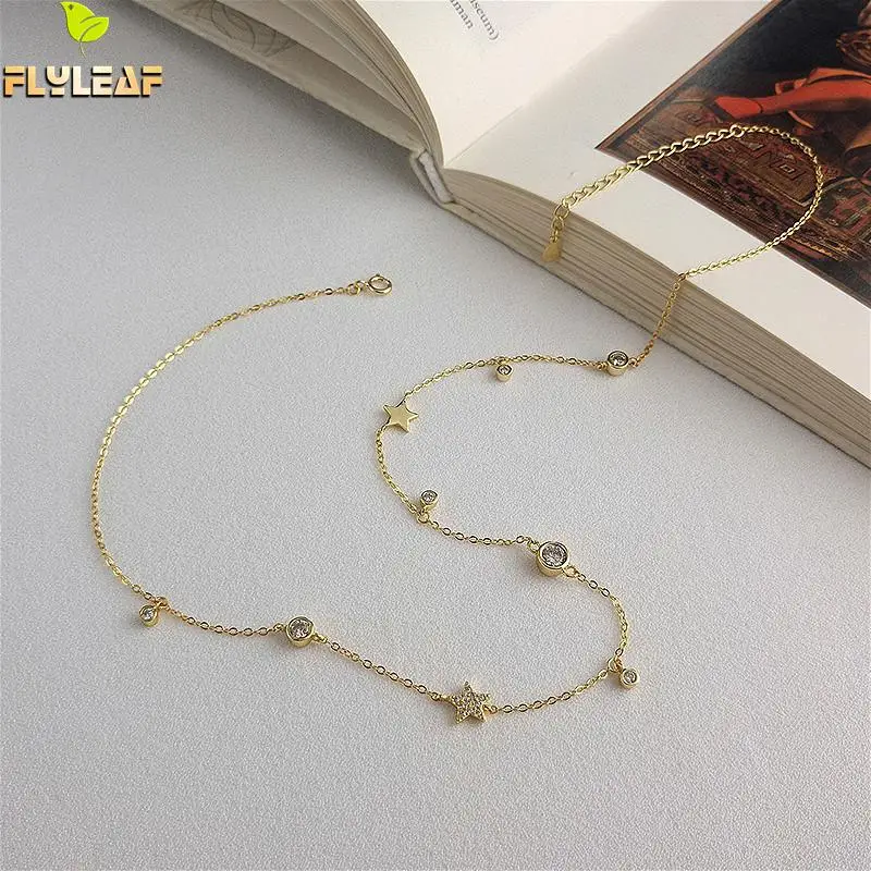 Flyleaf Bead Star 18k Gold Real 925 Sterling Silver Necklace For Women Fashion Fine Jewelry Cubic Zirconia Necklaces & Pendants
Flyleaf Bead Star 18k Gold Real 925 Sterling Silver Necklace For Women Fashion Fine Jewelry Cubic Zirconia Necklaces & Pendants