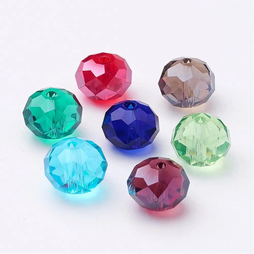 140pcs Mixed Color Faceted Abacus Crystal Suncatcher Glass Beads for Jewelry Making DIY 10x7mm, Hole: 1mm
140pcs Mixed Color Faceted Abacus Crystal Suncatcher Glass Beads for Jewelry Making DIY 10x7mm, Hole: 1mm