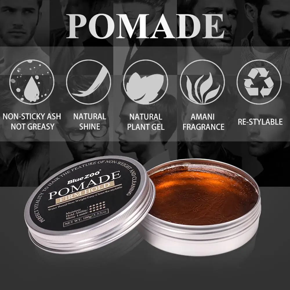 

Professional Men Hair Styling Wax Pomade Paste Retro Long-lasting Molding Hair Wax Gel Easy to Clean One-time Hair Styling Mud