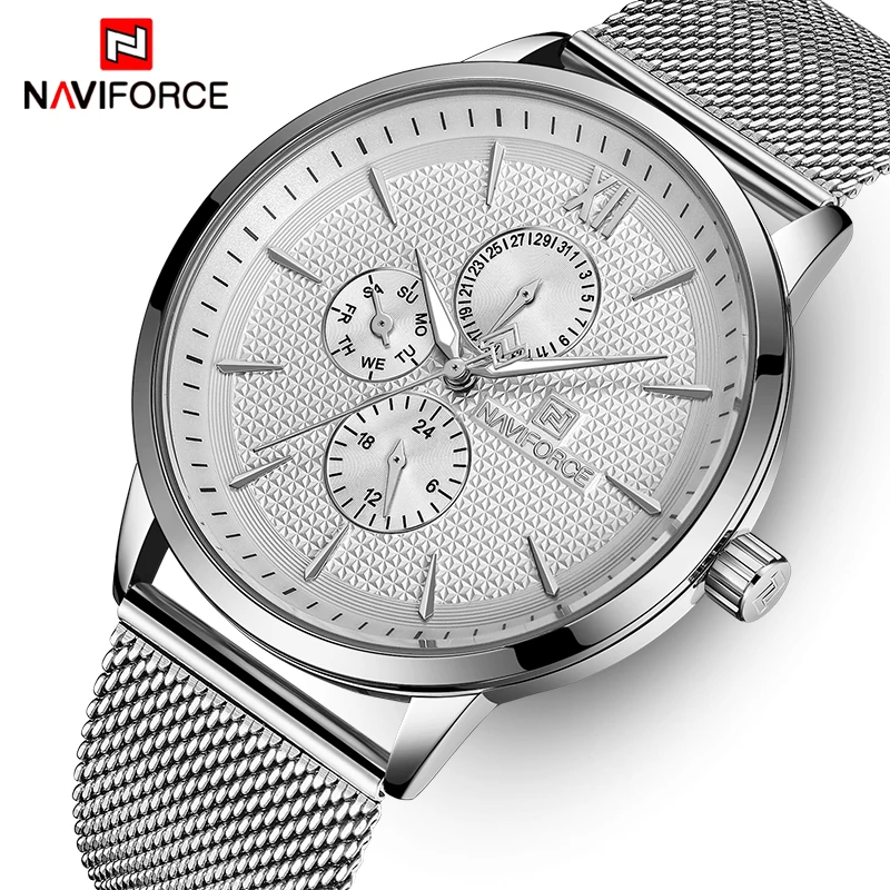 2018 NAVIFORCE Top Brand Luxury Men Watch Business Quartz Watches Men's Stainless Steel Mesh Clock Male Date Sports Wristwatch
2018 NAVIFORCE Top Brand Luxury Men Watch Business Quartz Watches Men's Stainless Steel Mesh Clock Male Date Sports Wristwatch