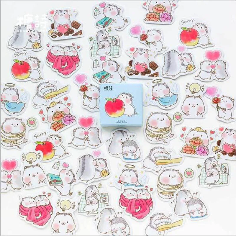 45 Pcs/Box Cute Cartoon Animal Hamster Baby Paper Sticker Kawaii Decoration DIY Album Diary Scrapbooking Label Stickers
45 Pcs/Box Cute Cartoon Animal Hamster Baby Paper Sticker Kawaii Decoration DIY Album Diary Scrapbooking Label Stickers