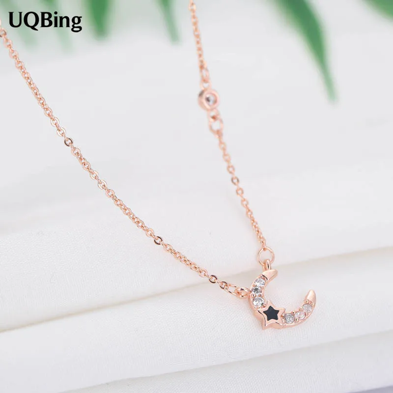 925 Sterling Silver Crystal Star Moon Pendants&Necklaces Sterling Silver 925 Chain Necklace Jewelry Collar Colar de Plata
925 Sterling Silver Crystal Star Moon Pendants&Necklaces Sterling Silver 925 Chain Necklace Jewelry Collar Colar de Plata
