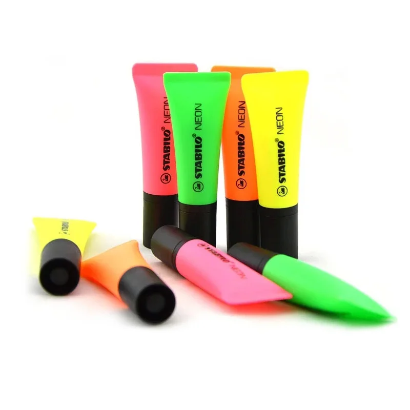 4 colors/set Germany STABILO Marker Pen Highlighter Pen Toothpaste NEON 72# Oblique Nib Students School Office Stationery
4 colors/set Germany STABILO Marker Pen Highlighter Pen Toothpaste NEON 72# Oblique Nib Students School Office Stationery