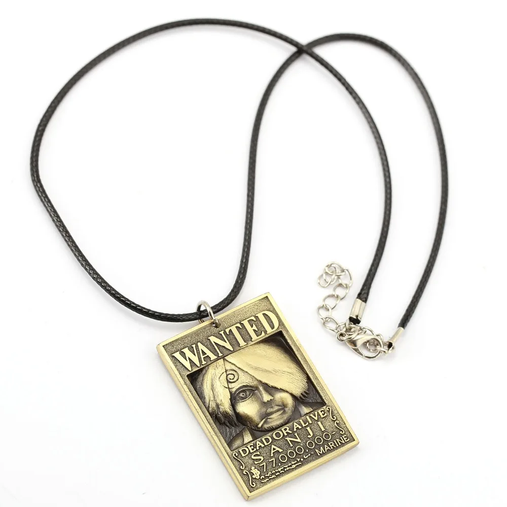 12pcs/lot ONE PIECE Wanted Poster Necklace Sanji Warrant Pendant Necklace Friendship Men Women Anime Jewelry Choker Accessories
12pcs/lot ONE PIECE Wanted Poster Necklace Sanji Warrant Pendant Necklace Friendship Men Women Anime Jewelry Choker Accessories