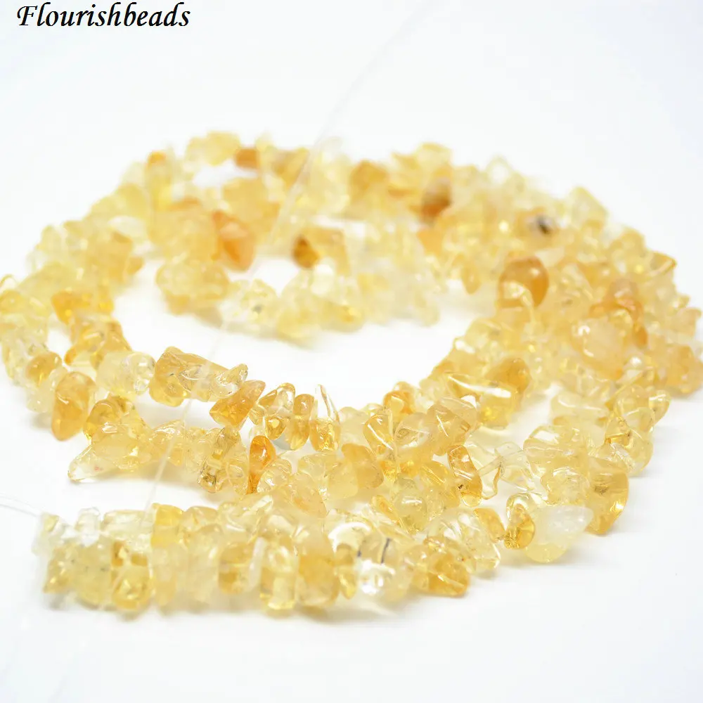 

32" Length High Quality Natural Citrine Yellow Crystal Stone Chips Stone Loose Beads 5 strands per lot
