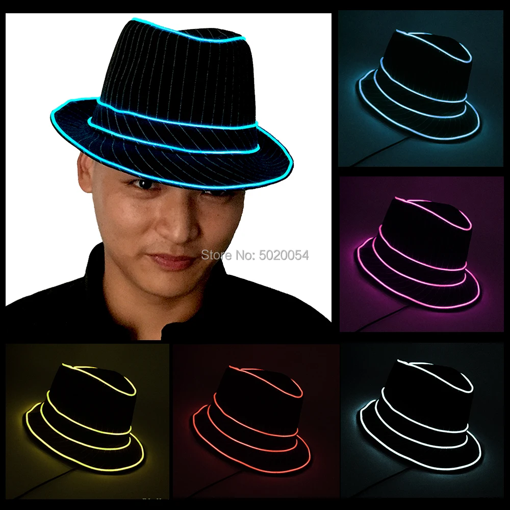 GZYUCHAO EL Lighting Glowing Topper EL Wire Flashing Hat Wedding Dress Up LED Gentleman Hat For Birthday Christmas
GZYUCHAO EL Lighting Glowing Topper EL Wire Flashing Hat Wedding Dress Up LED Gentleman Hat For Birthday Christmas