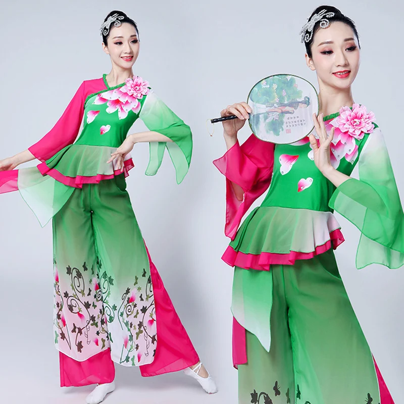 Chinese Folk Elegant Dancing Costume Female Classical Yangko Dance Clothes Women Ancient National Hanfu Dance Performance
Chinese Folk Elegant Dancing Costume Female Classical Yangko Dance Clothes Women Ancient National Hanfu Dance Performance