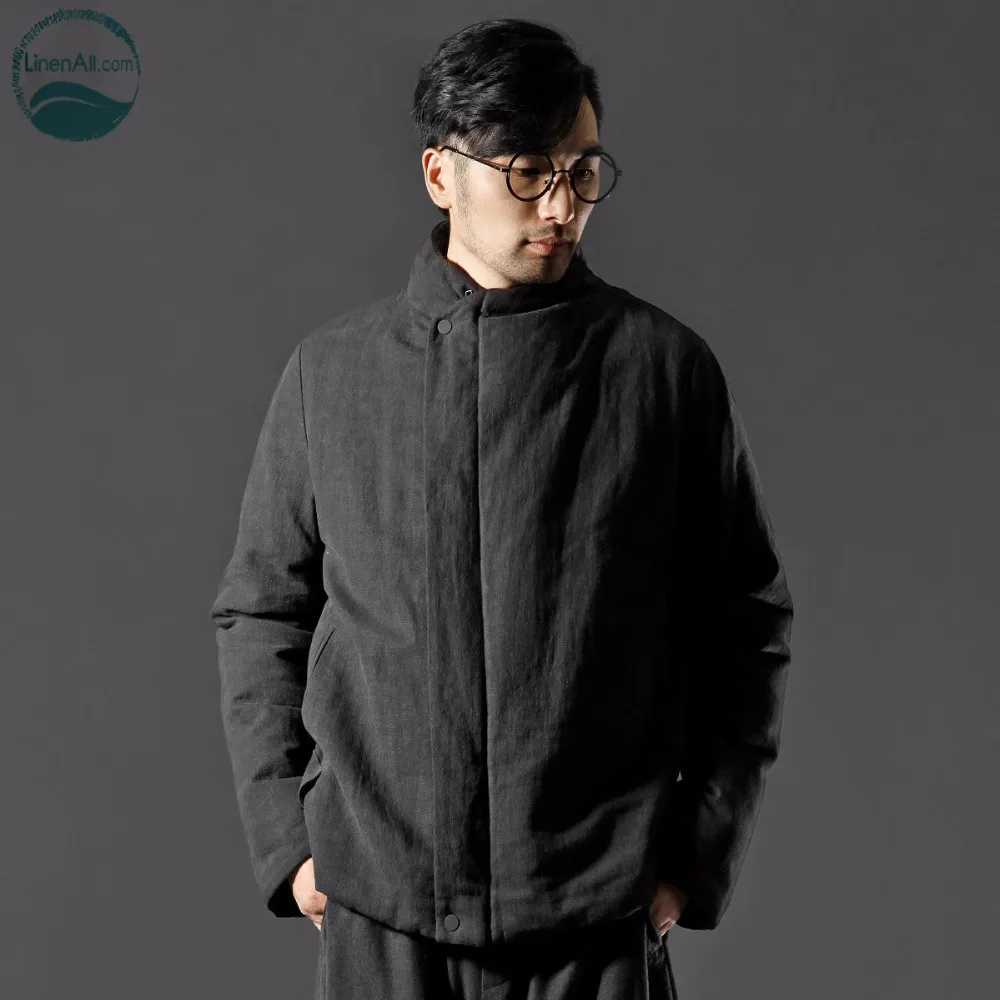 LinenAll original men's Chinese style winter casual thick ramie black short down jacket male loose QF
LinenAll original men's Chinese style winter casual thick ramie black short down jacket male loose QF