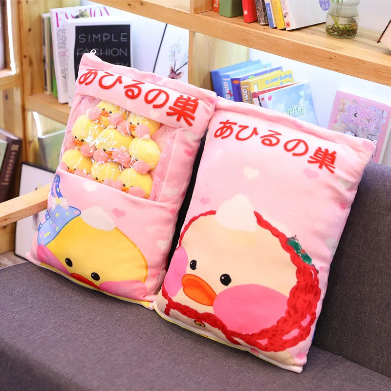 a bag of pudding plush toys cute yellow pink Hyaluronic acid duck pillow home decor kids funny gift for | Игрушки и хобби