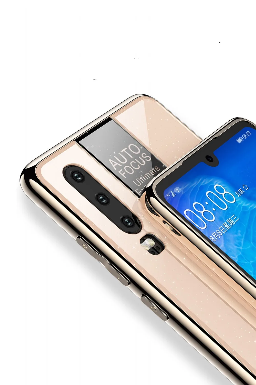 Чехол для Huawei P30 P20 Pro роскошный защитный чехол из ТПУ с краями и твердым