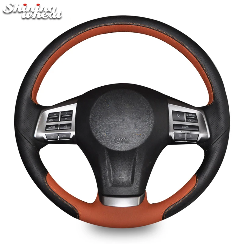 Hand Sew Black Brown Leather Car Steering Wheel Cover for Subaru Forester 2013-2015 Legacy 2013-2014 Outback 2013-2014 XV
Hand Sew Black Brown Leather Car Steering Wheel Cover for Subaru Forester 2013-2015 Legacy 2013-2014 Outback 2013-2014 XV