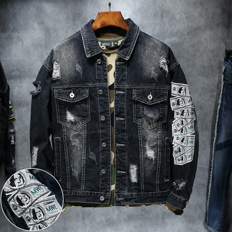 Denim Jacket Men Spring Vintage Hole Embroidered Fashion Men's Cowboy Coat Hip-Hop Tide Brand Streetwear
Denim Jacket Men Spring Vintage Hole Embroidered Fashion Men's Cowboy Coat Hip-Hop Tide Brand Streetwear