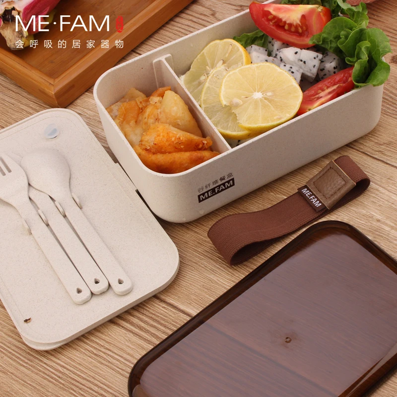 ME.FAM New Health Natural Eco-Friendly Chaff Rice Husk fiber Lunch Box With Fork Knife Spoon Handbag For Kids Microwave Bento
ME.FAM New Health Natural Eco-Friendly Chaff Rice Husk fiber Lunch Box With Fork Knife Spoon Handbag For Kids Microwave Bento
