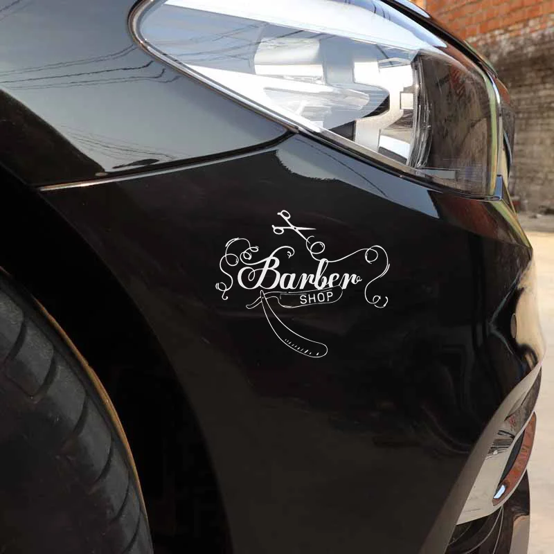 YJZT 14.5CM*12.3CM Barber shop moustache haircut scissors Vinyl Black/Silver Car Sticker C22-0036
YJZT 14.5CM*12.3CM Barber shop moustache haircut scissors Vinyl Black/Silver Car Sticker C22-0036