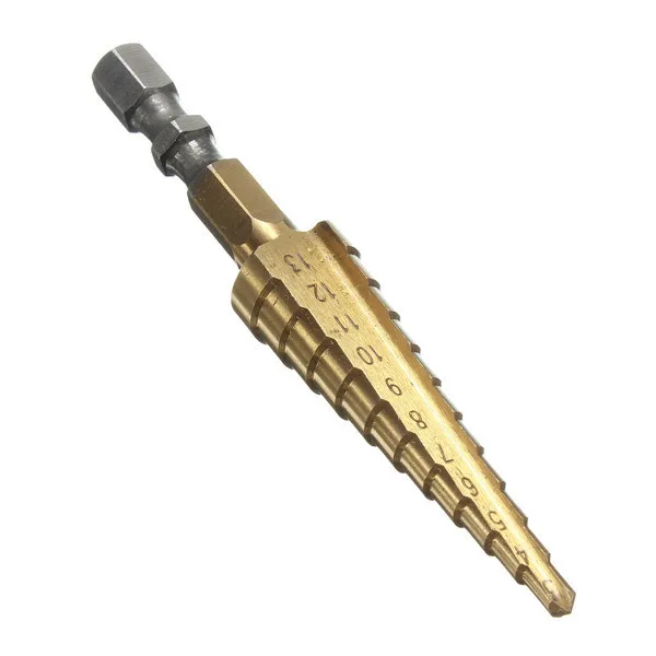Tools Woodworking New Arrival Sale Power Tool Taladro 3 Pcs/lot _ 3-13mm Titanium Coated Step Drill 1/4 Inch Hex Shank Stepped
Tools Woodworking New Arrival Sale Power Tool Taladro 3 Pcs/lot _ 3-13mm Titanium Coated Step Drill 1/4 Inch Hex Shank Stepped