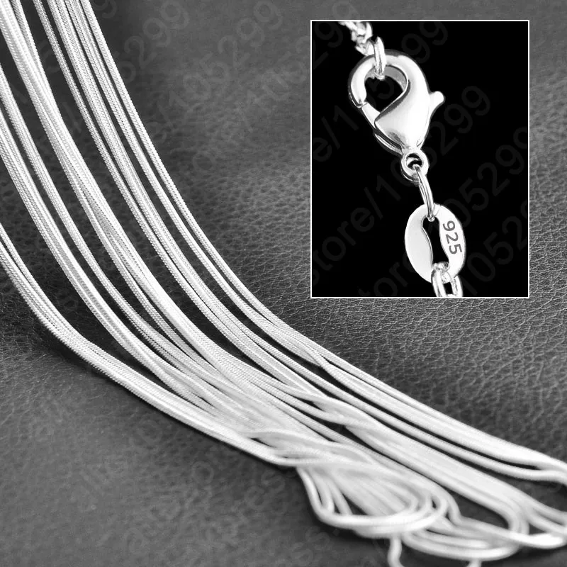 bottom price 10pcs Wholesale Pure 925 Genuine Silver Needle Snake Necklace Fashion Necklaces Chain Top Quality Gifts
bottom price 10pcs Wholesale Pure 925 Genuine Silver Needle Snake Necklace Fashion Necklaces Chain Top Quality Gifts