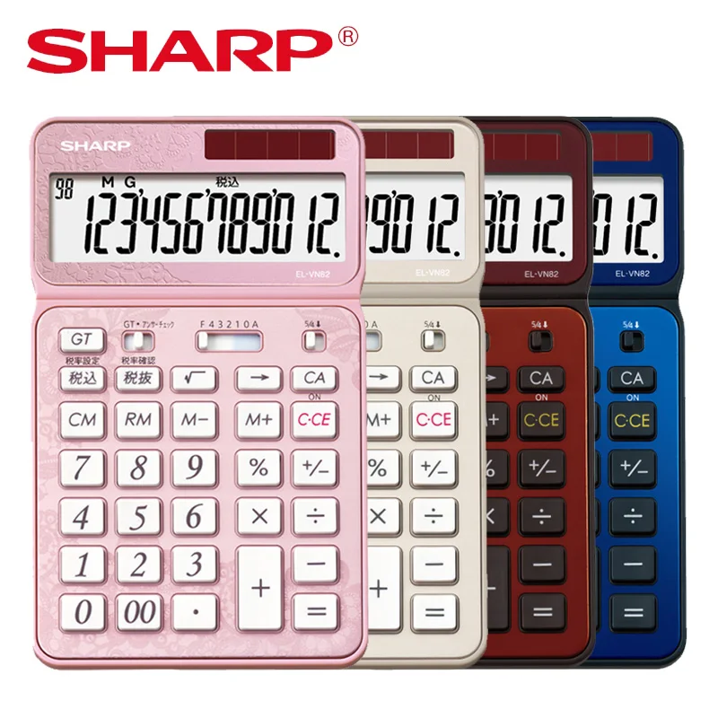 Модный настольный калькулятор SHARP, EL-VN82 год, с качающейся головой, на солнечной батарее, с большим экраном
Модный настольный калькулятор SHARP, EL-VN82 год, с качающейся головой, на солнечной батарее, с большим экраном