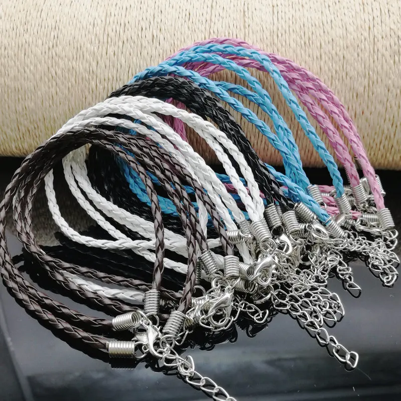 50 PCS 3 MM Leather Cord Bracelet Chain Wear Beads Or Pendant PU Braided DIY Manual Five-color Mix
50 PCS 3 MM Leather Cord Bracelet Chain Wear Beads Or Pendant PU Braided DIY Manual Five-color Mix