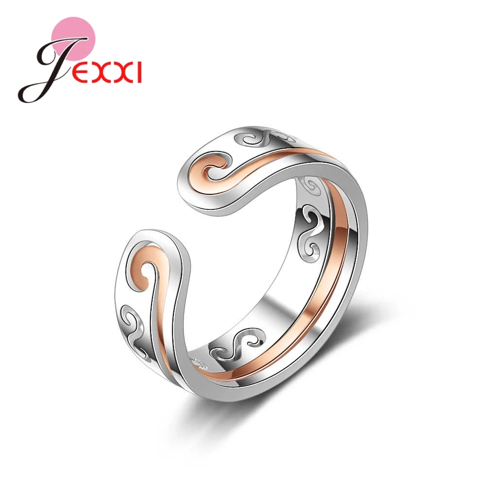 Classic Fashion Moire Open Ring Set For Lover Rose Gold Adjustable Anel 925 Sterling Silver Jewelry Pretty Show Love Gift
Classic Fashion Moire Open Ring Set For Lover Rose Gold Adjustable Anel 925 Sterling Silver Jewelry Pretty Show Love Gift