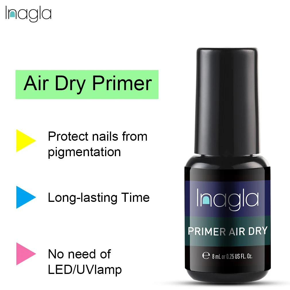Inagla Air Dry Primer Soak Off UV LED Nail Varnish Primer Gel Polish Salon Manicure 8ML
Inagla Air Dry Primer Soak Off UV LED Nail Varnish Primer Gel Polish Salon Manicure 8ML