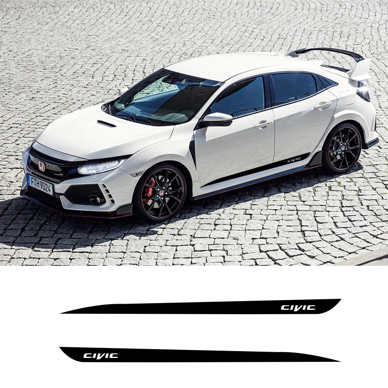 2 PCS Car Side Stripes Side Skirts Graphics Vinyl Sticker Decals Racing Sport Car Stickers For Honda Civic
2 PCS Car Side Stripes Side Skirts Graphics Vinyl Sticker Decals Racing Sport Car Stickers For Honda Civic