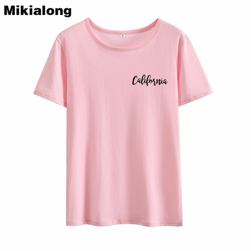 Mikialong California Letter Pocket Printed T Shirt Women 2018 Summer Cotton Tee Shirt Femme Black White Women Tshirt Tops
Mikialong California Letter Pocket Printed T Shirt Women 2018 Summer Cotton Tee Shirt Femme Black White Women Tshirt Tops