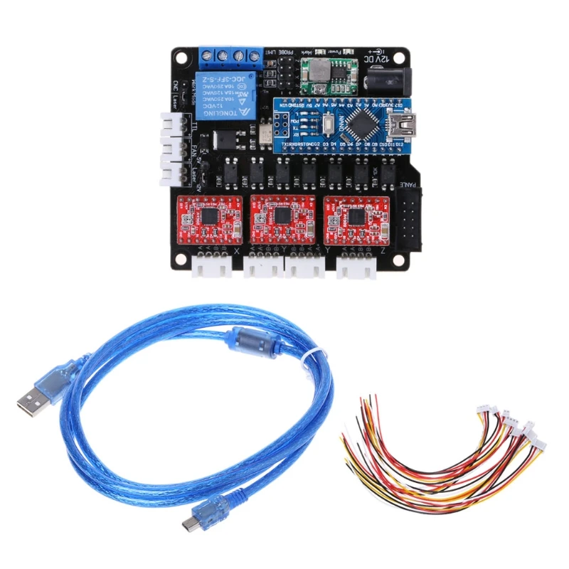 GRBL Laser Controller Board CNC USB 3 Axis Stepper Motor Driver Controller Board
GRBL Laser Controller Board CNC USB 3 Axis Stepper Motor Driver Controller Board