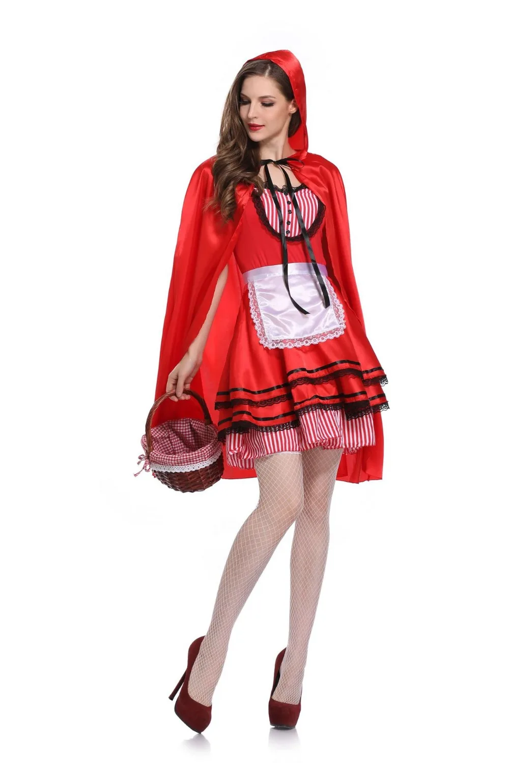 M L XL Little Red Riding Hood Costume for Women Fancy Adult Halloween Cosplay Fantasia Dress+Cloak Cosplay Costume For Party
M L XL Little Red Riding Hood Costume for Women Fancy Adult Halloween Cosplay Fantasia Dress+Cloak Cosplay Costume For Party