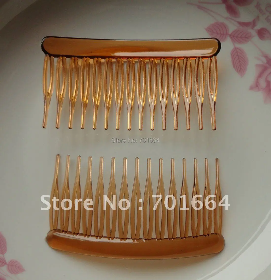 20PCS Medium Size 4.5cm*8.0cm Clear Light brown 15teeth plain Plastic Side Combs for diy bridal hair accessories,wholesale
20PCS Medium Size 4.5cm*8.0cm Clear Light brown 15teeth plain Plastic Side Combs for diy bridal hair accessories,wholesale