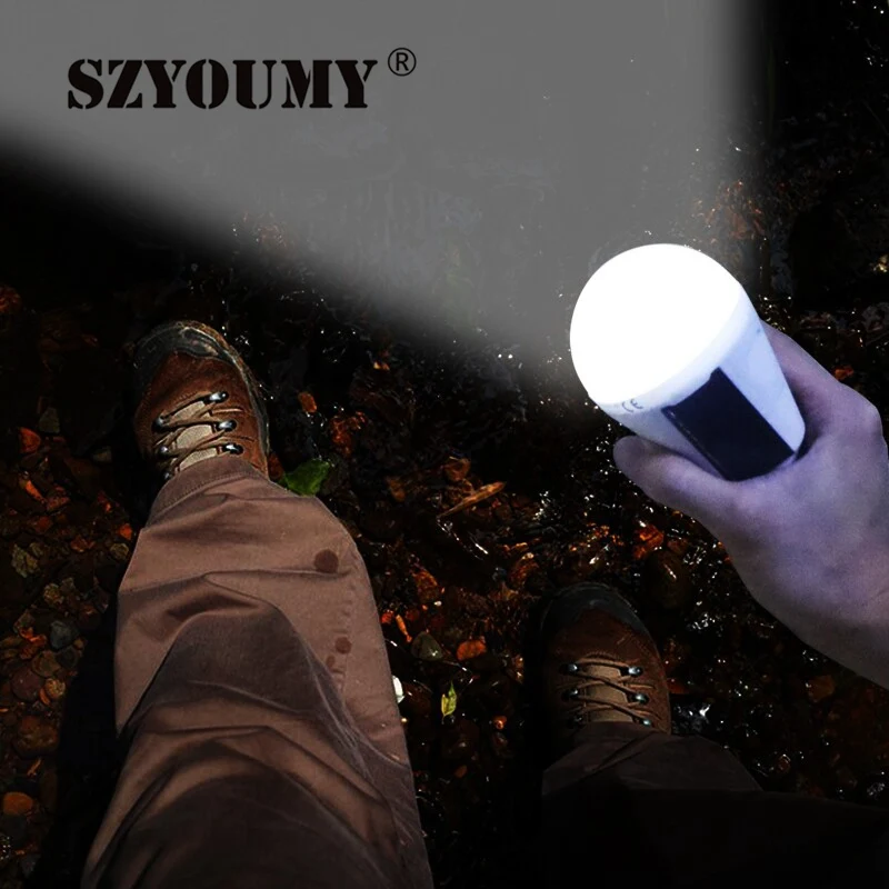 SZYOUMY Hanging Solar Energy Rechargeable Emergency LED Light Bulb 7W Daylight 6500K E27 IP65 Waterproof Solar Panels Powered
SZYOUMY Hanging Solar Energy Rechargeable Emergency LED Light Bulb 7W Daylight 6500K E27 IP65 Waterproof Solar Panels Powered