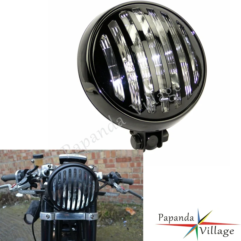 Papanda мотоциклетная черная 5,75 "Винтажная фара-гриль для Harley Bobber Chopper Cafe Racer
Papanda мотоциклетная черная 5,75 "Винтажная фара-гриль для Harley Bobber Chopper Cafe Racer