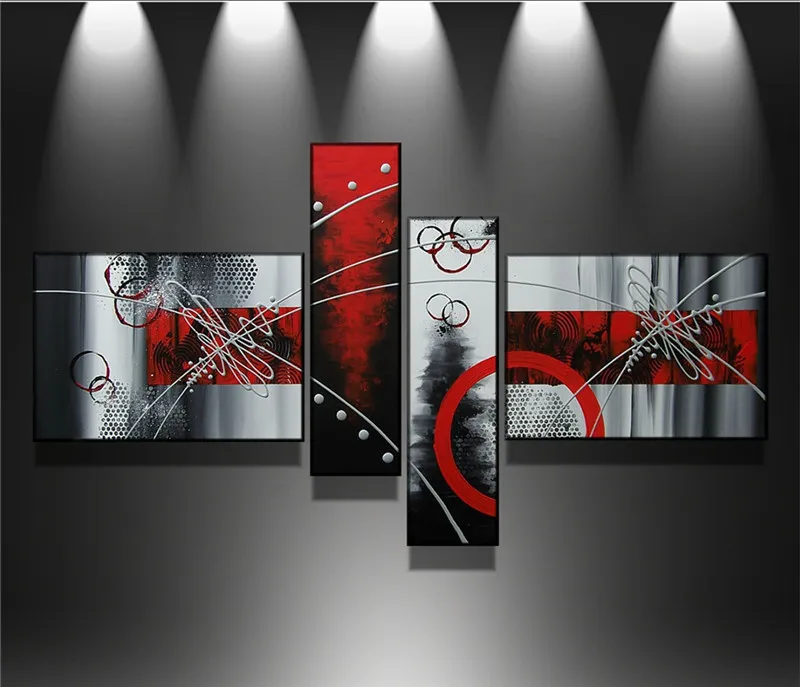 100%Hand-Painted Modern on the Canvas Art silver line Abstract Oil Painting Wall Household Sitting Room Decoration 4 pcs/set
100%Hand-Painted Modern on the Canvas Art silver line Abstract Oil Painting Wall Household Sitting Room Decoration 4 pcs/set
