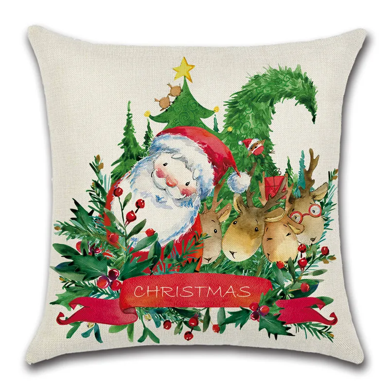 45x45cm Animal Dog Pig Pattern Chritmas Pillow Cover Linen Pillow Case Santa Claus Print Home Bedroom Office Chair Pillowcase
45x45cm Animal Dog Pig Pattern Chritmas Pillow Cover Linen Pillow Case Santa Claus Print Home Bedroom Office Chair Pillowcase