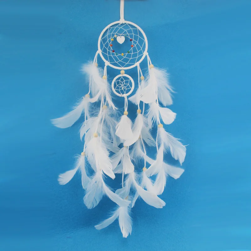 New Feather Crafts Dream Catcher Wind Chimes Handmade Dreamcatcher Net With Feather Beads for Wall Hanging Car Home Decor
New Feather Crafts Dream Catcher Wind Chimes Handmade Dreamcatcher Net With Feather Beads for Wall Hanging Car Home Decor