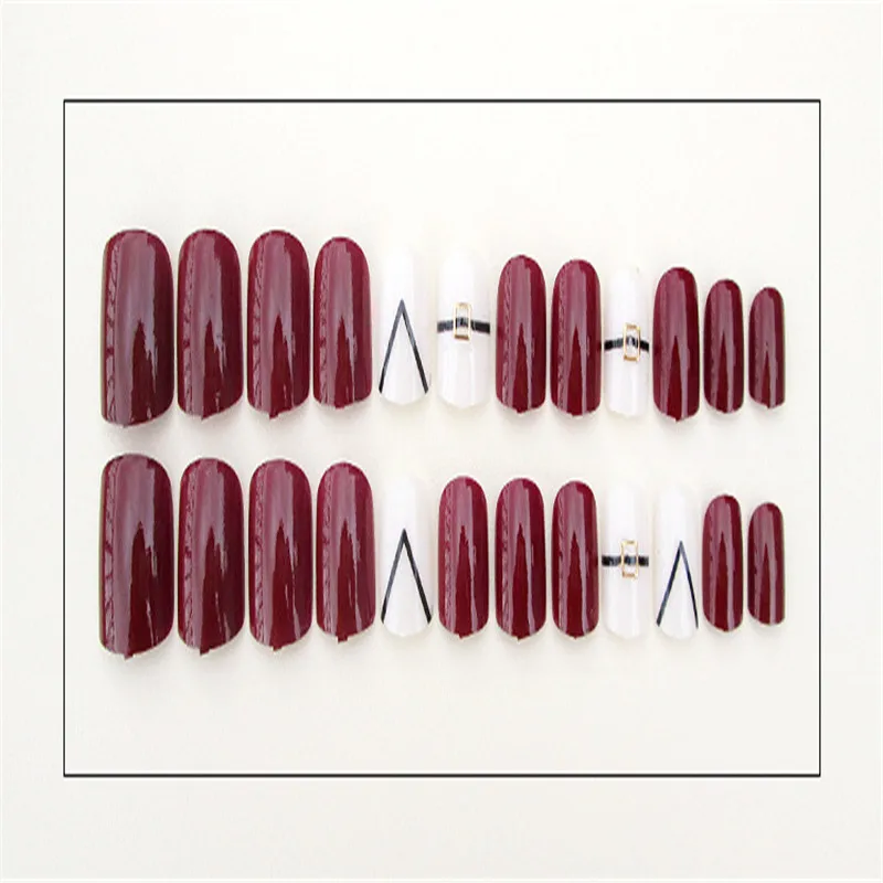 High quality glamorous fashion deep red fake nail patch 3D charm DIY nail art jewelry decoration beauty nail tool
High quality glamorous fashion deep red fake nail patch 3D charm DIY nail art jewelry decoration beauty nail tool