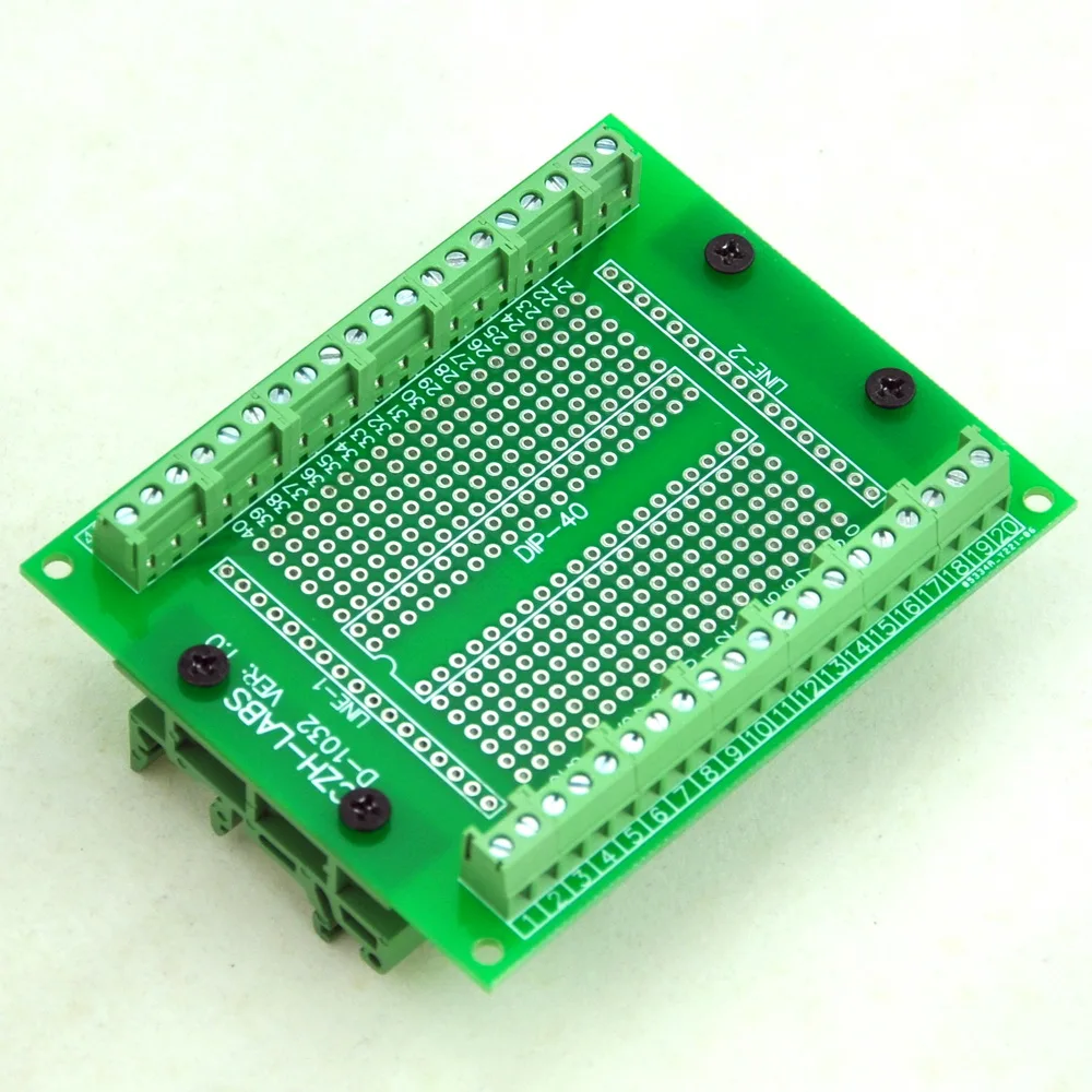 Компонент DIP-40 для винтовой клеммы адаптера PCB, с простым кронштейном для монтажа на DIN-рейку.
Компонент DIP-40 для винтовой клеммы адаптера PCB, с простым кронштейном для монтажа на DIN-рейку.