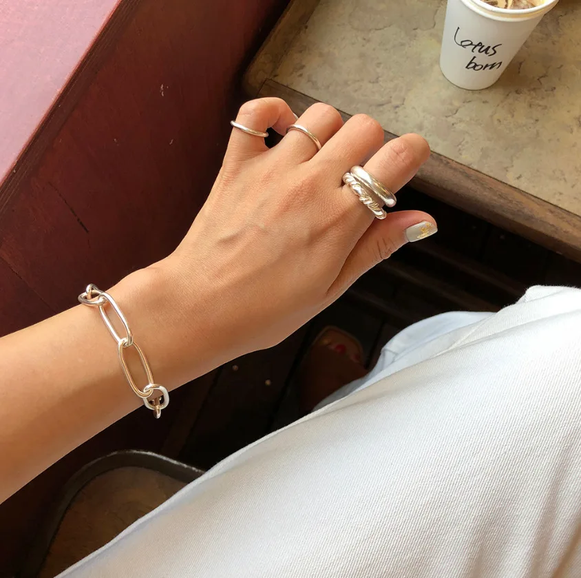 INS Heavy Industry Authentic 925 Sterling silver Big Circle Link Chain bracelets with Tag FINE Jewelry tlS191
INS Heavy Industry Authentic 925 Sterling silver Big Circle Link Chain bracelets with Tag FINE Jewelry tlS191