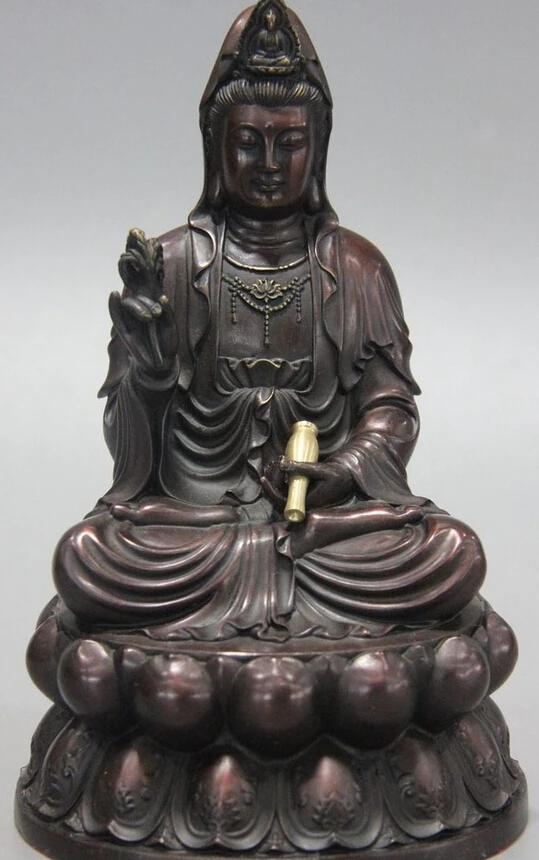 song voge gem S0947 China Pure Bronze Copper Buddhism Guanyin Kwan-yin Lotus Seat Bodhisattva Statue
song voge gem S0947 China Pure Bronze Copper Buddhism Guanyin Kwan-yin Lotus Seat Bodhisattva Statue