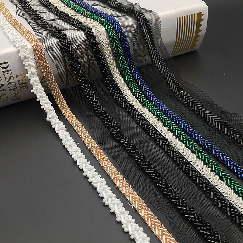 5Yards Black Pink Beading Pearl Trims Beaded Ribbon For Sewing Clothing Collar Accessories Black Mesh Lace Applique Decoration
5Yards Black Pink Beading Pearl Trims Beaded Ribbon For Sewing Clothing Collar Accessories Black Mesh Lace Applique Decoration