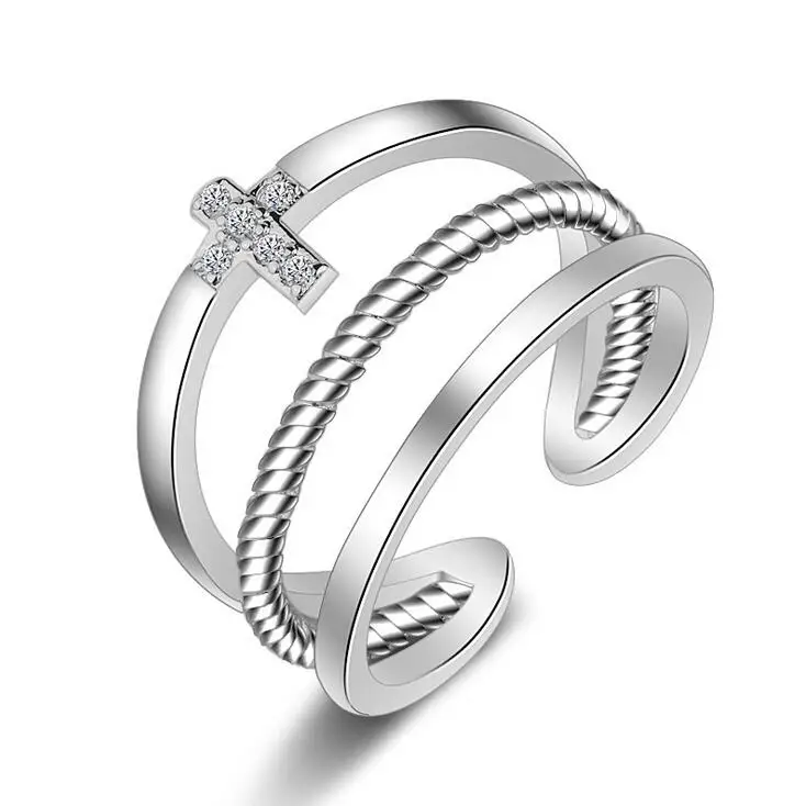 New arrival hot sell fashion cross shiny zircon 925 sterling silver ladies finger wedding rings jewelry women gift
New arrival hot sell fashion cross shiny zircon 925 sterling silver ladies finger wedding rings jewelry women gift