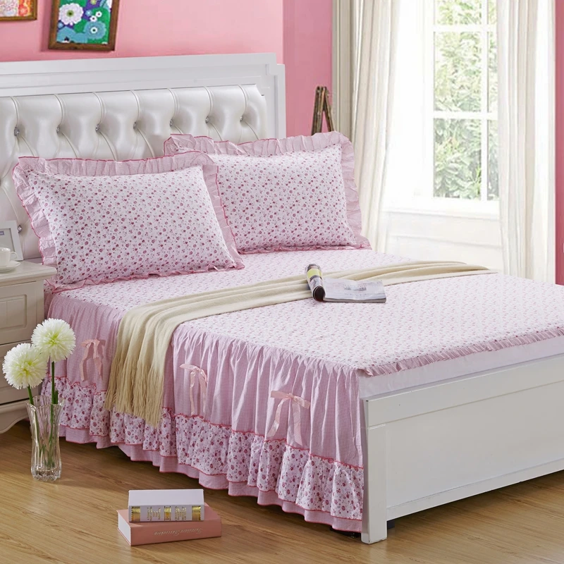 2016 Winter spring Thickening Lace Bed skirt 100% cotton Countryside Style Printing Romantic Pillowcase Set Princess bedclothes
2016 Winter spring Thickening Lace Bed skirt 100% cotton Countryside Style Printing Romantic Pillowcase Set Princess bedclothes