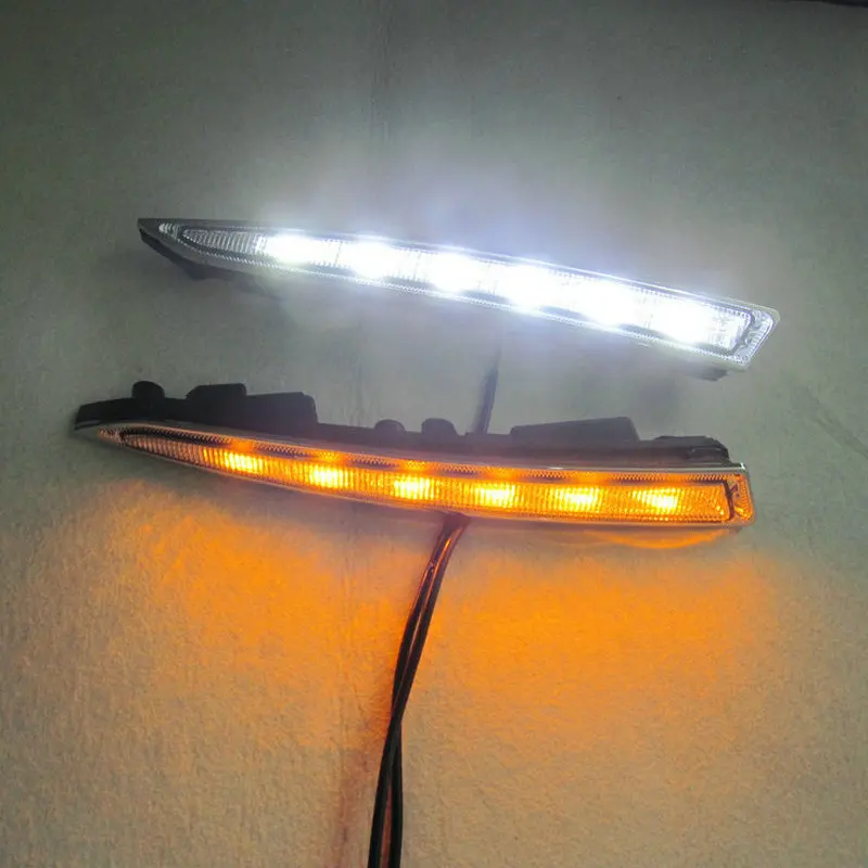 1Pair For Ford Kuga Escape 2013 2014 2015 2016 Daytime Running Light DRL LED Fog Lamp Cover With Yellow Turning Signal
1Pair For Ford Kuga Escape 2013 2014 2015 2016 Daytime Running Light DRL LED Fog Lamp Cover With Yellow Turning Signal