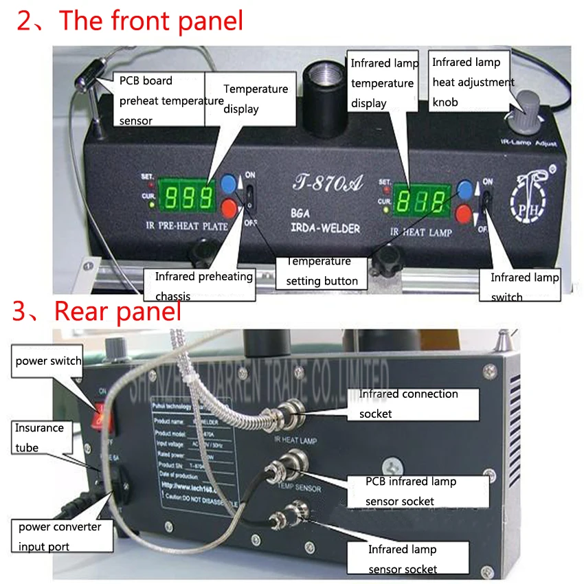 1PC High quality T-870A Infrared BGA Rework Station IRDA Soldering Welder 35-50 mm CSP LGA QFP PLCC BGA Ball Rework
1PC High quality T-870A Infrared BGA Rework Station IRDA Soldering Welder 35-50 mm CSP LGA QFP PLCC BGA Ball Rework