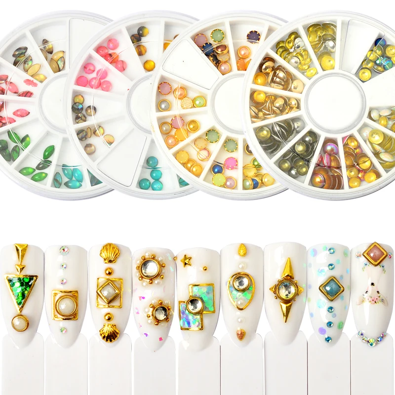 29 Patterns Colorful Nail Rhinestone Studs Chameleon Round Flat Bottom For Manicure DIY Tips Nail Art Decoration in Wheel
29 Patterns Colorful Nail Rhinestone Studs Chameleon Round Flat Bottom For Manicure DIY Tips Nail Art Decoration in Wheel