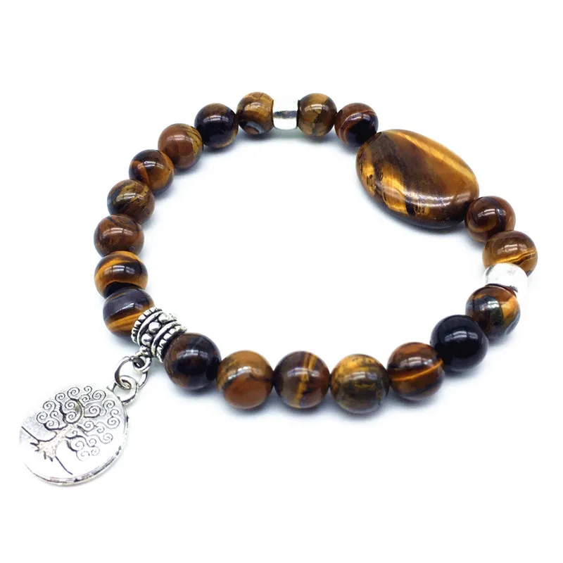 Natural Stone Bead Bracelets Gift 8 mm Round Yellow Tiger Eye Beads Bangle with Charm African Style Jewelry
Natural Stone Bead Bracelets Gift 8 mm Round Yellow Tiger Eye Beads Bangle with Charm African Style Jewelry