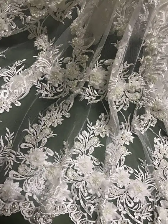 3 yards heavy beaded 3d lace fabric, super delicat beads lace fabric, floral style bridal lace fabric
3 yards heavy beaded 3d lace fabric, super delicat beads lace fabric, floral style bridal lace fabric