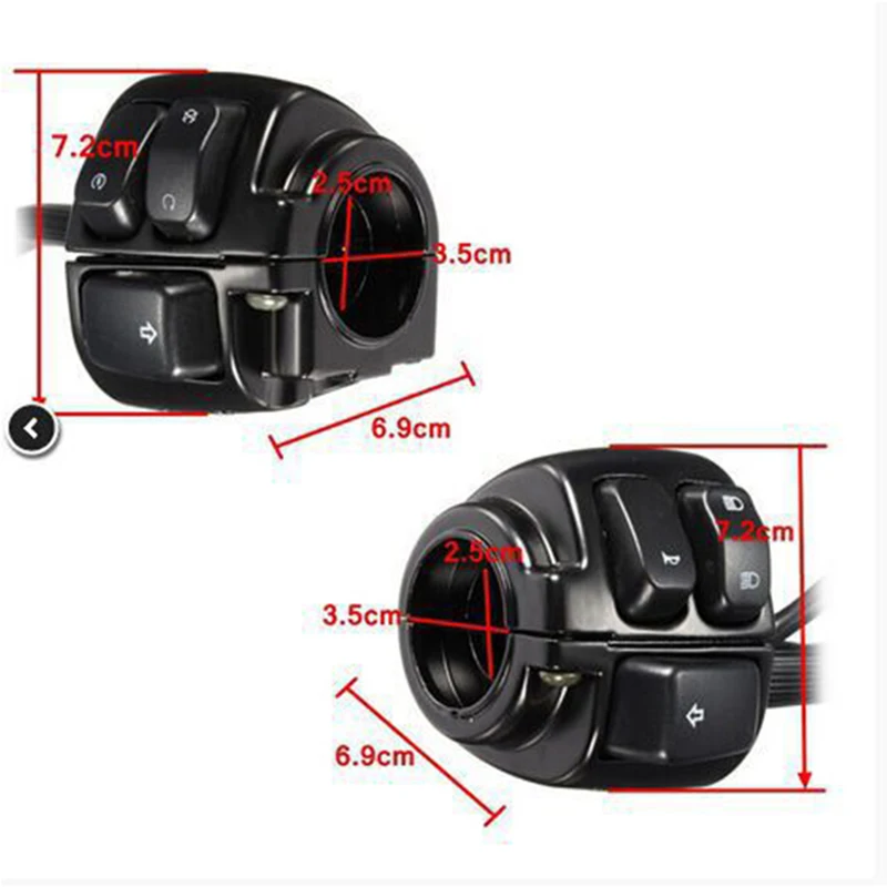 Universal 25MM Motorcycle Headlight Signal Light Switches 12V Motorbike Lights Starts Scooter Motor Handlebar Controller Switch
Universal 25MM Motorcycle Headlight Signal Light Switches 12V Motorbike Lights Starts Scooter Motor Handlebar Controller Switch
